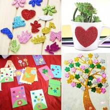 A4 Glitter Foam Sheet Sparkles Self Adhesive Sticky A4 Back Paper 10-Pack,School Supplies,Back To School