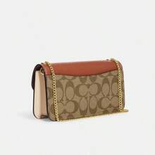 Coach Morgan Crossbody In Colorblock Signature Canvas With Rivets Women Shoulder Bag CF475 IME7V