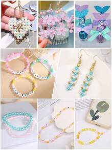 2 Boxes Of 48 Colors Beads For Jewelry Making, 2325 Pcs Bracelet, Necklace, Earrings, Round Pearls DIY Craft, Gifts For Party, Halloween, Christmas, Valentine's Day, Birthday - Imitation Pearl - View 5
