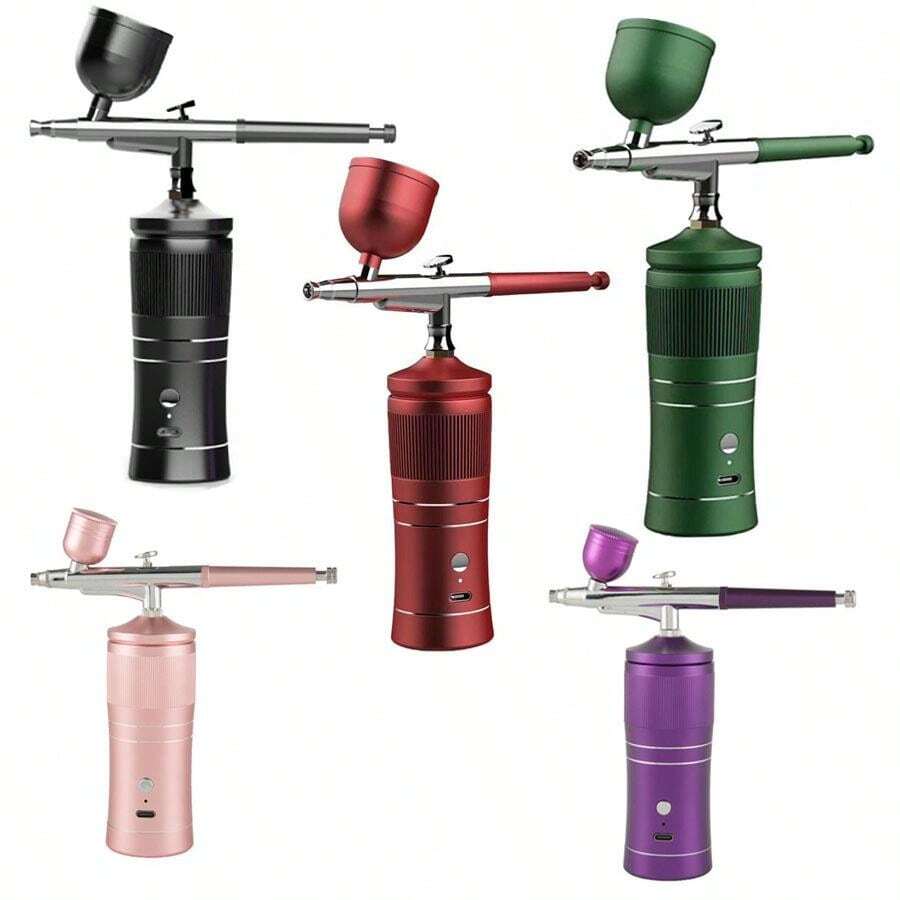 1 Set 0.3mm Spray Gun ,Airbrush Kit With Compressor Rechargeable