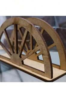 servilleteros rueda carreta oeste paq 10 porta servilletas madera country fiesta infantil - Beis - Ver 2