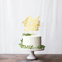 God Bless Cake Topper In Acrylic Baptism Christening  Cake Decoration