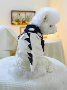 1pc Pet Clothes Universal For Cats & Dogs, Cute Dinosaur Suspender Pants For Small Dogs