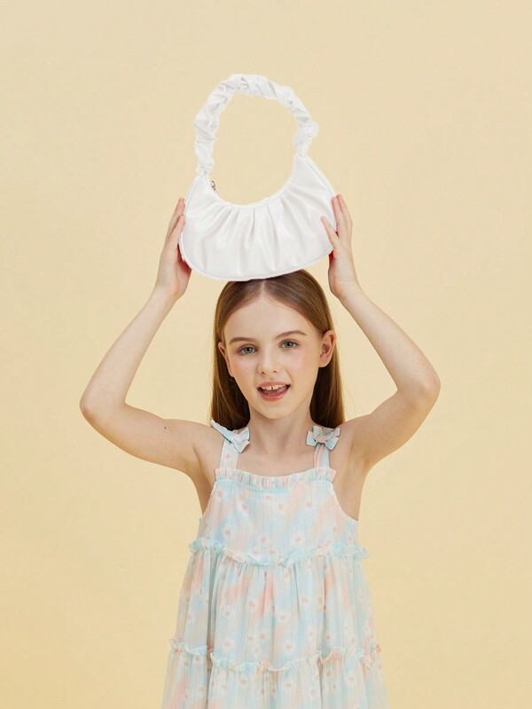 1pc Fashionable Minimalist Style Elegant & Lightweight Folded Handbag For Teenage Girls