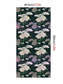 1 rollo 44,5cm Papel tapiz floral retro, despegar y pegar, adecuado para decoración de fiestas, dormitorios, gabinetes, etiquetas decorativas removibles