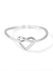 1pc Fashionable Simple Infinite Heart Rings For Women Stainless Steel Ring Wedding Jewelry Couple Birthday Gift Valentines