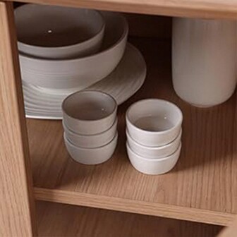 6pcs Ceramic Mini Sauce Dish Set, Dessert Cup With Dipping Bowls, Small Ramekins, 30mL White Porcelain, For Sushi Soy Sauce, Ketchup, Olive Oil, Appetizer, Custard, Pudding, Jelly Shot Glass, 1.5oz,Kitchen,Christmas Gift,School Supplies