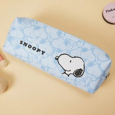 Miniso Bolsa de maquillaje pequeña de la colección Snoopy (azul claro)