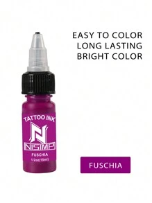 NISIMP Kit de Tinta de Tatuagem, Conjunto de 14 Cores de Tinta de Tatuagem EIPTWH 1/2oz 15ml/garrafa, Tinta de cor brilhante e vibrante para suprimentos de tatuagem, pigmentos de tatuagem profissionais para arte corporal de tatuagem FWTI14-15