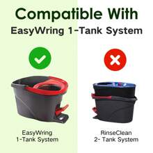 1/2/3 pezzi di panni di ricambio in chenille verde per il sistema di pulizia O-Cedar / EasyWring a 1 serbatoio, pulizia profonda, in microfibra e lavabili in lavatrice