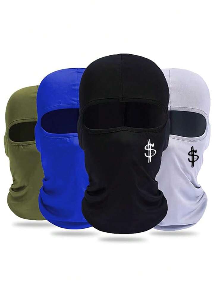 1pc Dollar Print Ski Mask Balaclava Face Mask For Men Women UV 