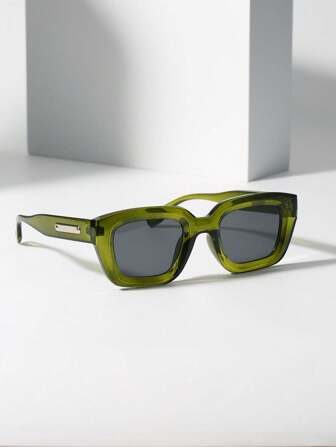 1pc Square Shaped Versatile Fashion Glasses For Slimming Effect Shades Beach Accessories Beach Accessories For Women Glasses Shades Basics Fall Winter Women Outfits Clothes Business Casual Gifts For Summer Beach Vacation,Outdoor,Travel