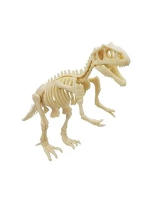 1 pieza Modelo de esqueleto de dinosaurio fósil de Tyrannosaurus DIY hecho a mano, juguete de yeso arqueológico {'enviado al azar'} - Multicolor - Ver 5