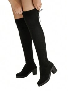 Shekinah Women Over-The-Knee Boots - 黑色 - 查看 2