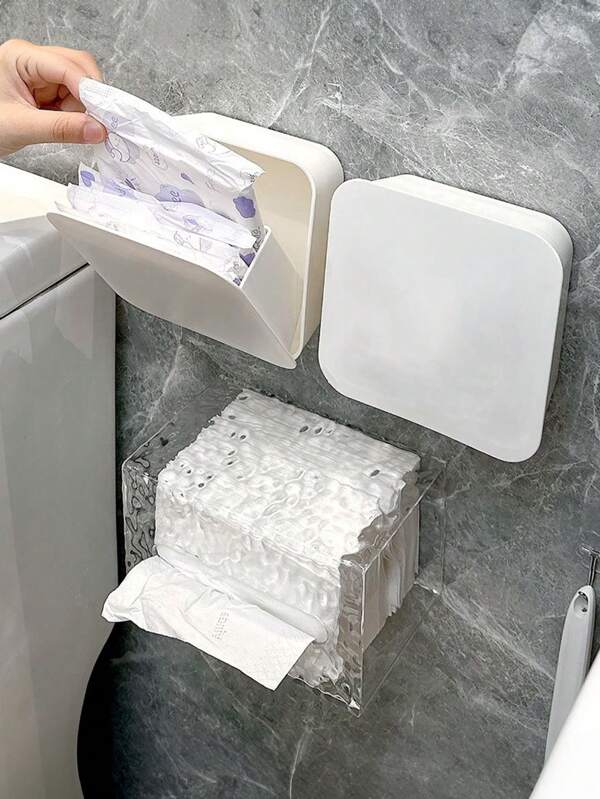 1pc/Bathroom Waterproof Phone Case, Designed For Bathroom, Kitchen, No-Drill Phone Stand With Touchscreen Capability, Bathroom Phone Holder, Bathroom Storage Jars, Dorm Room