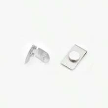 1pc Unisex Silver Magnetic Invisible Tie Clip, Stainless Steel Automatic Tie Bar, Suitable For Daily Wear - Silver - View 4