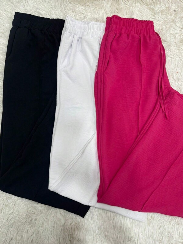 KIT 3 PEÇAS DE CALÇA PANTALONA FUNA COM ELASTICO NA CINTURA