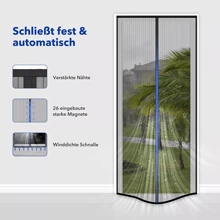 Cortina Magnética Mosquitera Para Puerta De Malla Importadora Tim ChengLeody - Negro - Ver 6