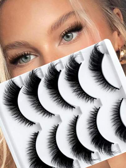 ICHICKISS Ciglia finte 5 morbido & naturale volpe cat eye