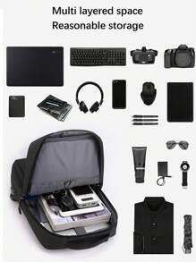 Mochila grande de 15.6 pulgadas con puerto de carga USB externo, multifuncional para negocios, viajes, compras y mochila talla grande fácil. Mochila de viaje Scream Bag, mochila de invierno, mochila del Día de San Valentín, artículos esenciales de viaje, mochila escolar grande, mochila para portátil, mochila de camping