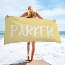 1 件 90 * 180 厘米个性化沙滩巾女士定制成人沙滩巾名字沙滩巾浴巾，浴室泳池巾个性化您的名字，多功能，可调节，可爱，舒适，时尚，柔软，适用于情人节，周年纪念，婚礼，生日，父亲节，毕业典礼，乔迁夏季假期浴室装饰旅行必需品旅行配件海滩必需品 - 彩色 - 查看 8