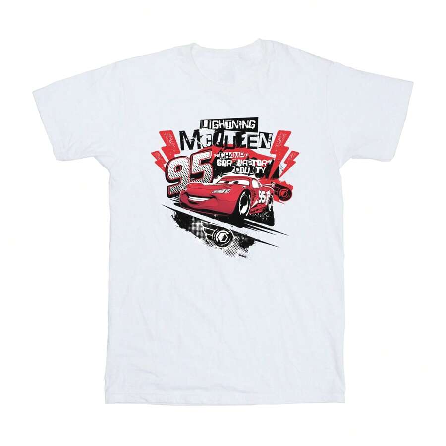 Disney Camiseta de collages de Cars para niños (blanca) - Blanco - Ver 1