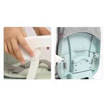 1 Pc Booster Seat For Dining Table, Lightweight Compact Fold Travel Booster Seat, Removable Tray And Adjustable Hight - Grey - View 10