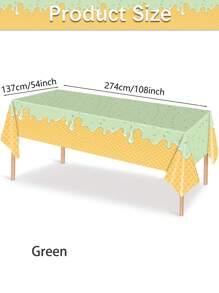 1 Peça Toalha de Mesa de Sorvete, Capa de Mesa de Plástico para Suprimentos de Festa de Sorvete, Toalha de Mesa Ideal para Aniversário, Bem-Vindo ao Bebê e Festas com Tema, 54 X 108 Polegadas - Multicolorido - Visão 10