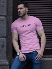 Men T-Shirts - 淺粉色 - 查看 1