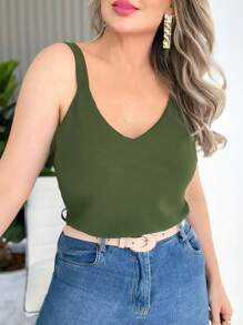 Women Tank Tops & Camis - Verde militar - Ver 1