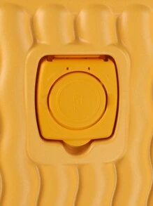 20/24/28" Inch Luggage Suitcase With 8 Spinner Wheels, PC Hardside Lightweight Suitcase With Cloud Design, Lockbox Bag For School School Accessories School Stuff - Yellow - View 5