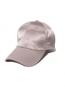 Street單色絲緞棒球帽，男女皆宜春夏日帽