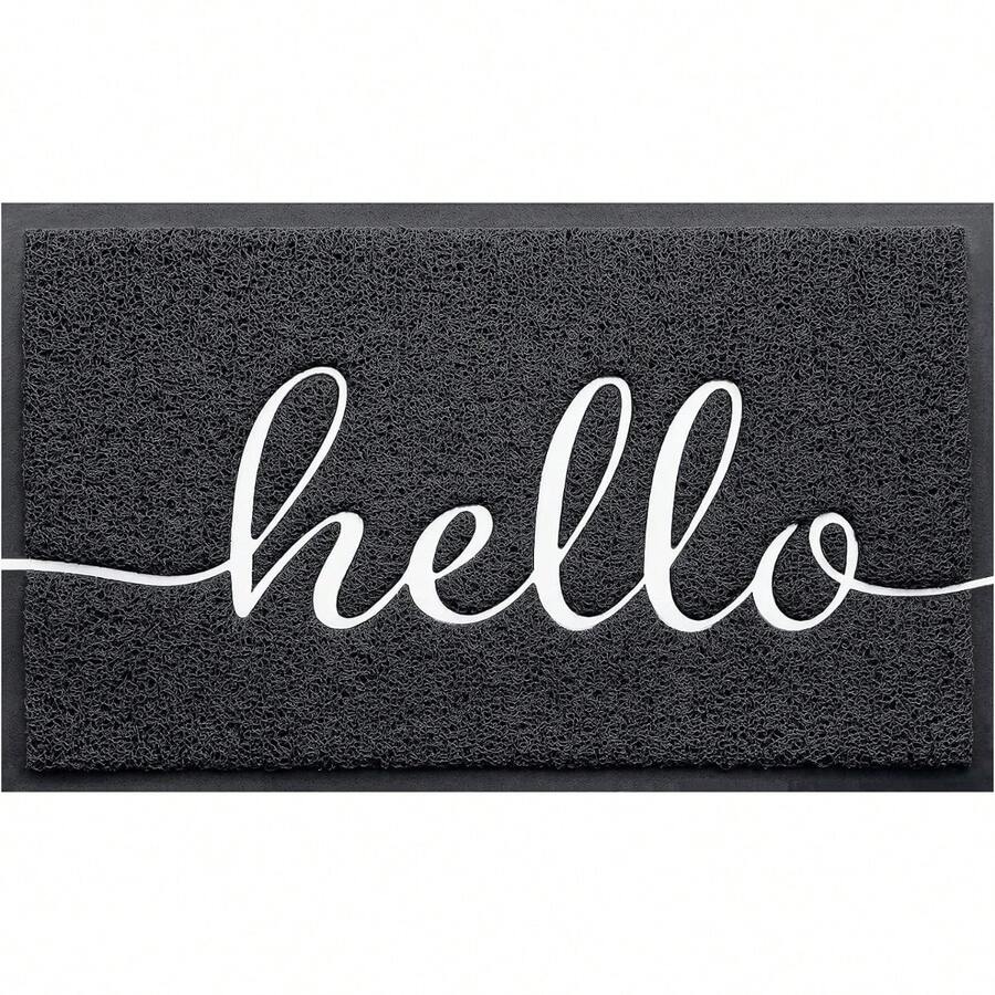 Door Mat (36"X24",Black) Welcome Mat Low Profile Floor Mat Front Doormat Non Slip Mats For Entryway, Patio, High Traffic Areas - 灰色 - 查看 1
