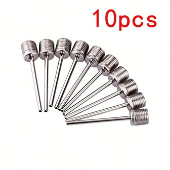 10pcs Sport Ball Inflating Pump Needle For Football Basketball Soccer Inflatable Air Valve Adaptor Stainless Steel Pump
