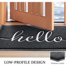 Door Mat (36"X24",Black) Welcome Mat Low Profile Floor Mat Front Doormat Non Slip Mats For Entryway, Patio, High Traffic Areas - 灰色 - 查看 4