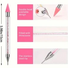 1/4 件套钻石绘画工具，自粘笔，双头无胶设计，带钻石配件，适用于 5D DIY 绘画工艺、十字绣 - 彩色 - 查看 2