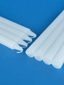 10pcs Slim Straight Candles, Regular Household Lighting Candles, Odorless White & Red Candles, Suitable For Ambiance Creation And Decoration In Bars, Restaurants, Romantic Dinners, Weddings, Birthdays, Ceremonies, Memorials, Home Decor, Power Outages, And Outdoor Camping