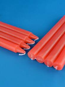 10pcs Slim Straight Candles, Regular Household Lighting Candles, Odorless White & Red Candles, Suitable For Ambiance Creation And Decoration In Bars, Restaurants, Romantic Dinners, Weddings, Birthdays, Ceremonies, Memorials, Home Decor, Power Outages, And Outdoor Camping