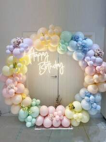 Kit de arco de guirnalda de globos pastel de 160 piezas en colores pastel de macaron, decoración de cumpleaños para niños, decoración de baby shower, , revelación de género, bodas - Multicolor - Ver 1