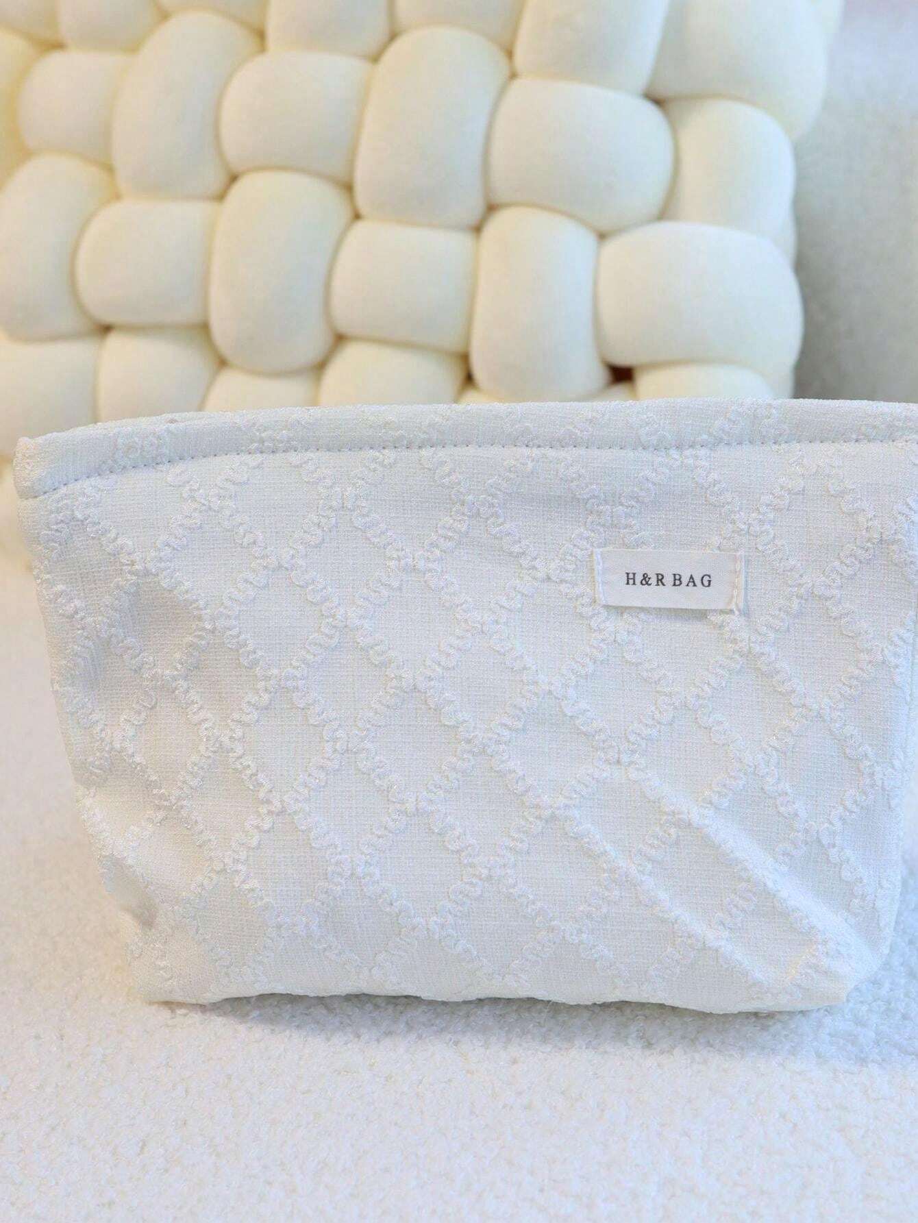 12 Borse In Tela Bianche Vuote Con Cerniera - Per Trucco, Pittura, DIY, Regali - Foto 2