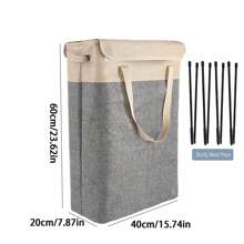 1buc Gri 45l Coș de depozitare haine murdare pliabil cu material textil, coș de rufe pentru colectarea hainelor și depozitare pantaloni pantofi blugi cizme fustă coș de rufe, coș de spălat Organizator de baie, coș, coș de depozitare, coș de rufe pliabil