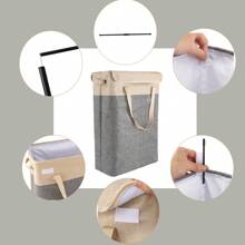 1buc Gri 45l Coș de depozitare haine murdare pliabil cu material textil, coș de rufe pentru colectarea hainelor și depozitare pantaloni pantofi blugi cizme fustă coș de rufe, coș de spălat Organizator de baie, coș, coș de depozitare, coș de rufe pliabil