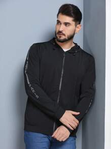 Men Zip-Up Hoodies - 黑色 - 查看 8