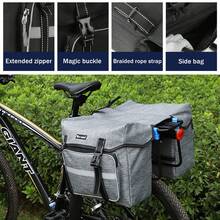 UBORSE Bike Double Pannier Bag Waterproof Bicycle Trunk Bag 25L Bike Rear Rack Bag With Rain Cover Cycling Storage Pouch - Grey - View 4