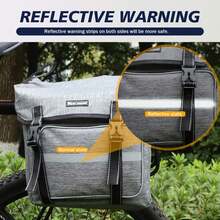 UBORSE Bike Double Pannier Bag Waterproof Bicycle Trunk Bag 25L Bike Rear Rack Bag With Rain Cover Cycling Storage Pouch - Grey - View 6