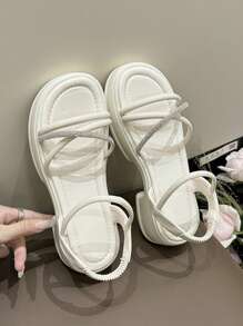 Women Sandals, Summer Outdoor, Sweet Diamond Decorated, Thick Sole Slippers, New Style For 2024