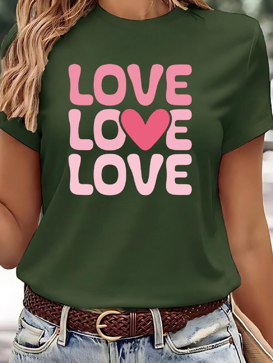 Women T-Shirts - Màu xanh lá cây đậm - Xem 1