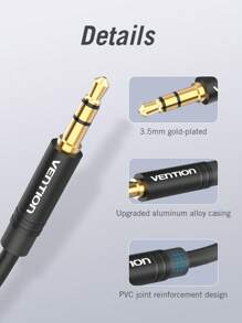 VENTION Headphone Splitter 3.5mm TRRS Stereo Audio Y Splitter Braided Male To 2-Female Dual Headphone Jack Splitter Adapter For Headset PC Smartphone PS4 & More - Black - View 5