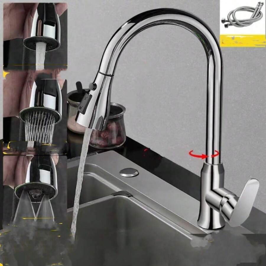 Pull-Out Faucet, Minimalistic And Practical Multifunctional