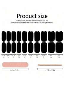 JKNART 20pcs Solid Color Gel Nail Polish Strips,Needs UV & LED Lamp, Full Cover Wraps, Semi-Cured Gel Nail Stickers, 2nd Generation Nail Stickers DIY - 淡紫色 - 查看 5